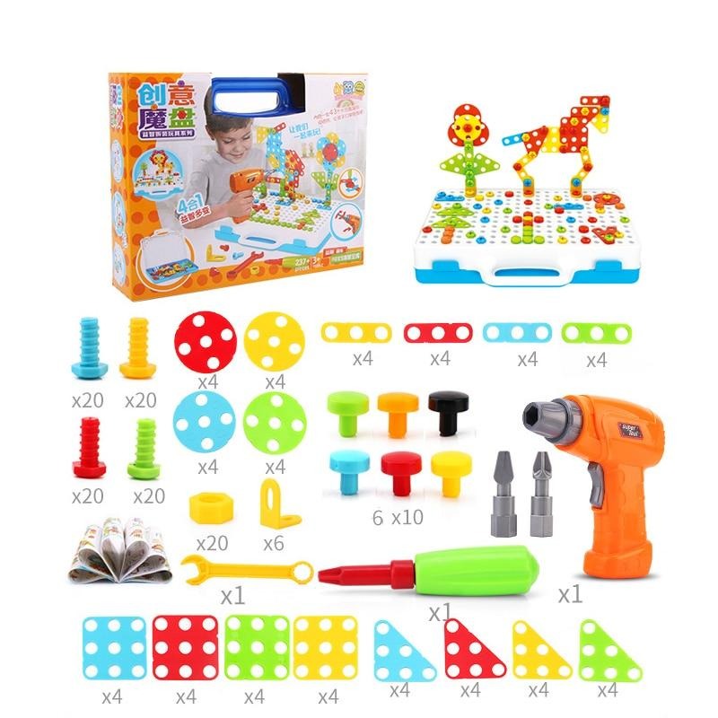 Educational Toy Electric Drill Screwing Puzzle