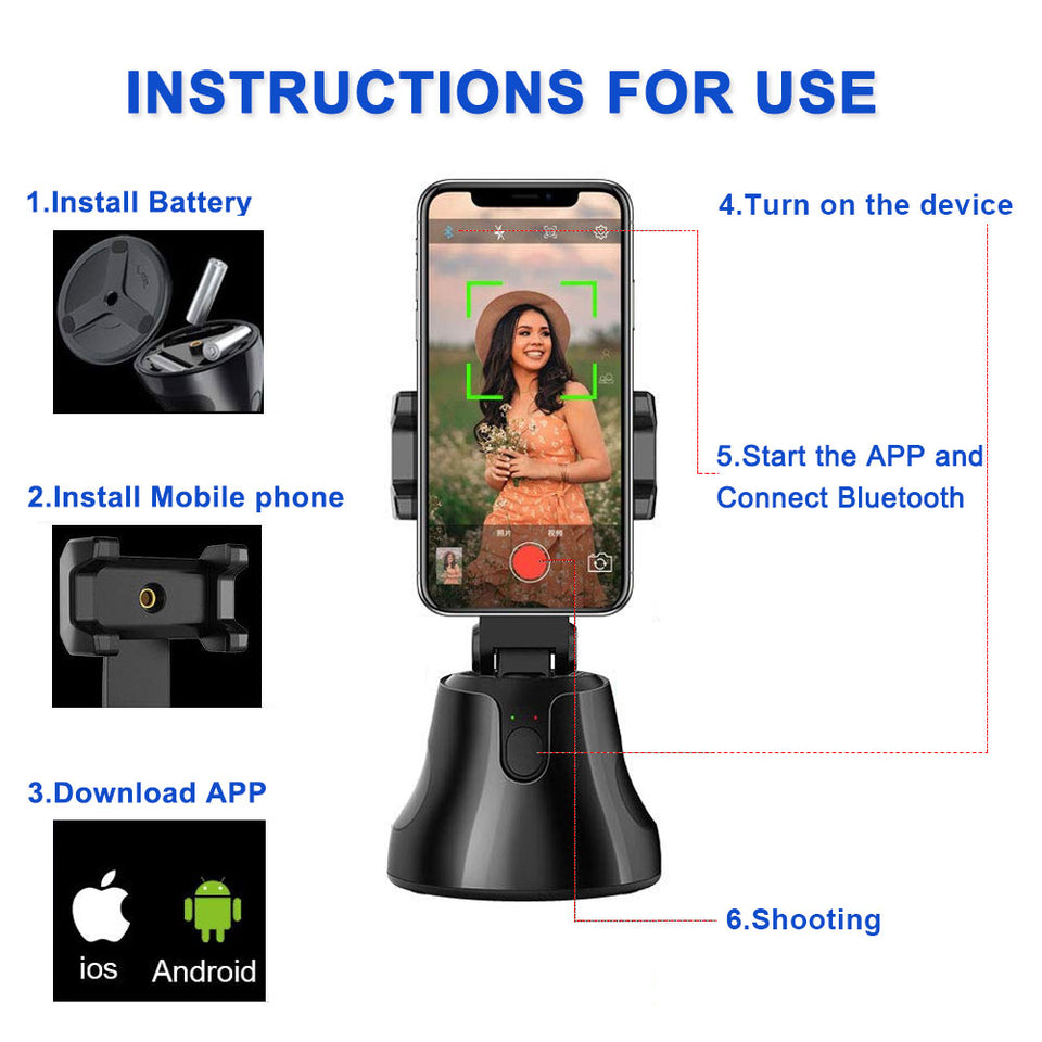 The Elite Phone Tracker - Smart Face Object Tracking Phone Stand