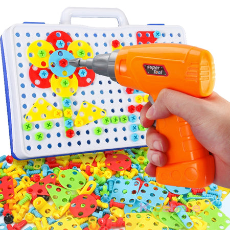 Educational Toy Electric Drill Screwing Puzzle