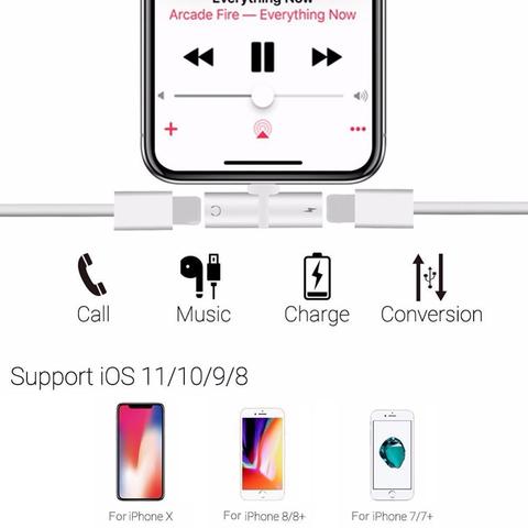 Dual iPhone Charge and Audio Adaptor