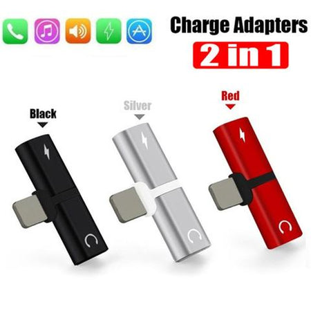 Dual iPhone Charge and Audio Adaptor